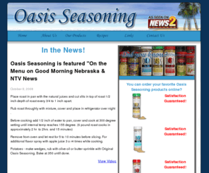 oasisseasoning.com: Oasis Seasoning
Spice you your world and your food with Oasis Seasoning's great collection of all purpose seasoning blends!