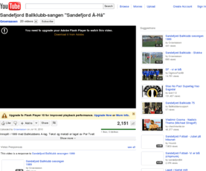 androuid.com: Sandefjord Ballklubb-sangen "Sandefjord Å-Hå"
Innspilt i 1989 med Ballklubbens A-lag. Tekst og melodi er laget av Per Tveit og Svein Greger. Heia de gule og svarte nå skal vi ut og farte!