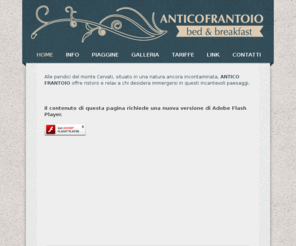 anticofrantoio.com: ANTICO FRANTOIO
Alle pendici del monte Cervati, immerso in una natura ancora incontaminata, ANTICO FRANTOIO offre ristoro e relax a chi desidera immergersi in questi incantevoli paesaggi.