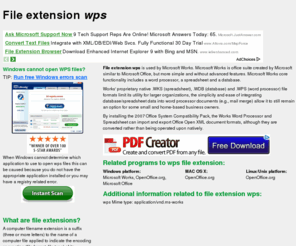 file-extension-wps.com: File extension wps
File extension wps information - Microsoft Works document.