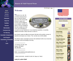 hansondahlfuneralhome.com: Hanson & Dahl Funeral Home : Dawson, Minnesota (MN)
Hanson & Dahl Funeral Home provides complete funeral services to the local community.