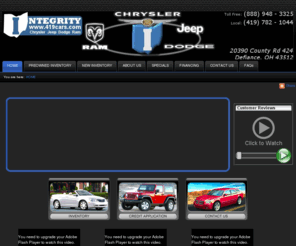 putnamcountycars.com: Integrity Chrysler Jeep Dodge Ram| Used Car Dealership In Defiance, Ohio | Used Cars Toledo | Used Cars Ohio
Welcome to the 419cars - Integrity Chrysler Jeep Dodge Ram, home of used cars in Defiance, Ohio. We also offer new & used car financing & loans.