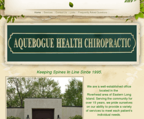 aqueboguehealthchiropractic.com: AQUEBOGUE HEALTH CHIROPRACTIC
