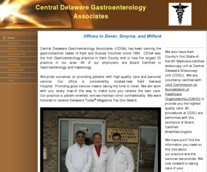 delawaregi.org: Central Delaware Gastroenterology Associates
GI, gastroenterology, dover, milford, smyrna, delaware, colonoscopy, endoscopy, colon cancer