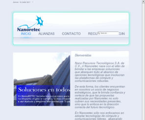 nanoretec.com: Nano Recursos Tecnológicos S.A. de C.V.  -   Bienvenido
Nano Recursos Tecnológicos SA de CV