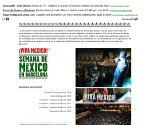 encuentromariachi.com: Semana de México en Barcelona 2010
Con el IV Festival Mariachis, El Grito, lucha libre, feria mexicana, ciclo de cine, exposición fotográfica, talleres infantiles y mucho más!