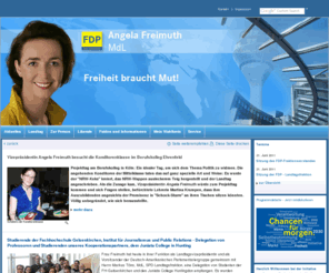 freiheit-braucht-mut.org: Angela Freimuth, MdL
Angela Freimuth stellt sich und ihre politische Arbeit vor.