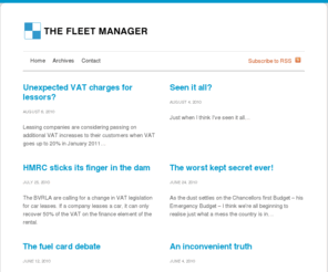 thefleetmanager.co.uk: The Fleet Manager
Personal thoughts and comments from The Fleet Manager, as he negotiates the strange world of UK vehicle fleet management