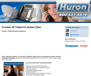 hurontelecommunications.net: Telephone Croswell, MI - Huron Telecommunications 800-537-5079
Huron Telecommunications provides telephone systems and communications products to Croswell, MI. 24 Hour emergency service. Call 800-537-5079 for more details.