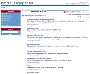 internet-survey.co.uk: survey at internet-survey.co.uk, The UK survey guide
The UK survey guide. Read survey news and articles