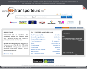 les-transporteurs.com: Les transporteurs en Suisse - Swissportail, l'information en 2 clics!
transporteurs en Suisse sont sur Swissportail, l'information en 2 clics!