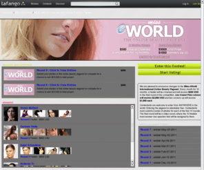misseworld.com: Lafango - Miss eWorld - Online Beauty Pageant
The FREE community showcasing talents. Join Lafango and host your Video, Audio, Photos, and Media easily and instantly! Be Discovered.