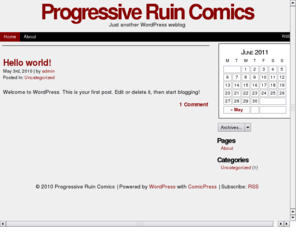 progressiveruincomics.com: Progressive Ruin Comics - Just another WordPress weblog
Just another WordPress weblog