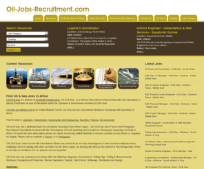 oil-jobs-recruitment.com: CA Oil & Gas Jobs Africa Petroleum Job Board Recruitment International Drillers
Find Oil & Gas Jobs in Africa from International Companies and Oil & Gas Recruitment Services in the following Petroleum disciplines – Upstream, Downstream, Construction, Engineering, Finance, Executive, Environmental 