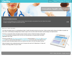 clarity-informatics.com: Clarity Informatics -  Innovative health informatics
Implementing innovative informatics to improve healthcare.