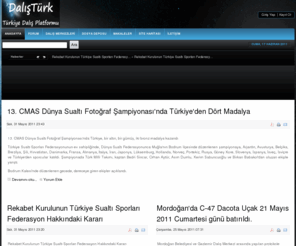 dalisturk.com: Dalış Türk - Türkiye Dalış Platformu
Dalış Türk - Türkiye Dalış Platformu, Dalış Merkezleri, Sualtı, Dalış, Tüp, Dalıcı, Dalgıç, Scuba, Dalış Eğitimi, Sualtı Malzemeleri