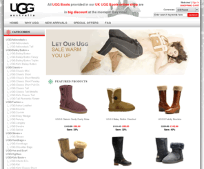 discounted-uggs-uk.com: Discounted UGGs, UGGs Boots Discounted, UGGs Discount Boots!
Shop for authentic UGGs Boots Discounted at Discounted-UGGs-UK.com! Those UGGs Boots Discounted always lead the avant-garde of fashion. Moreover,  UGGs Boots Discounted doesn't compromise traditional craftsmanship and luxurious sheepskin!