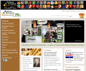 naturalproductsassn.com: Natural Products Association
The Natural Products Association is the nations largest and oldest non-profit organization dedicated to the natural products industry.