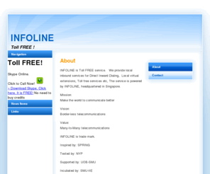 calltomail.com: INFOLINE - Toll FREE !
INFOLINE - Toll FREE !