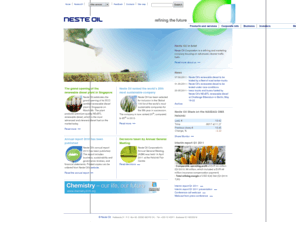 nesteoil.biz: Nesteoil.com - Neste Oil Com
Neste Oil Corporation is a refining and marketing company concentrating on low-emission, high-quality traffic fuels. The company's strategy is based on growing both its oil refining and premium-quality renewable diesel businesses.