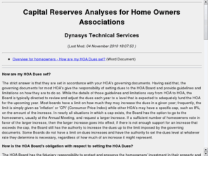 cra4hoa.com: Capital Reservse Analyses for Home Owners Associations
Meet your fiduciary responsibility when setting next year's dues. Make sound, defensible decisions that reflect all time horizons