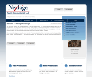 paulettewarrick.com: Nextage Realty Opportunity
Nextage Realty International brings a fresh new opportunity to the way real estate business is done with our innovative compensation model and true team building concept. 