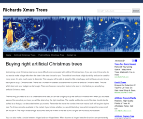 richardsxmastrees.com: Richards Xmas Txrees | Buying right artificial Christmas trees
