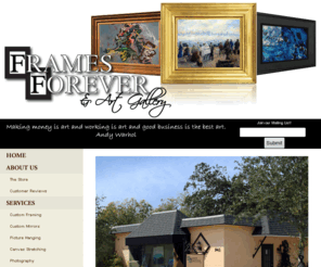 framesforever.com: Frames Forever & Art Gallery : 941 Orange Avenue, Winter Park, FL 32789 : 407-622-6358
At Frames Forever, we do all our framing in house, to insure the best work, at the best price. We offer over 2,000 Traditional, Contemporary, and Unique framing styles.