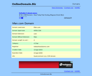 hfen.com: HFEN.COM Domain - OnlineDomain.Biz - Domains
HFEN.COM Domain! - Domains