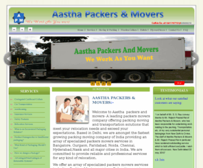 asthapacker.com: Welcome to AASTHA PACKERS & MOVERS
AASTHA PACKERS & Movers