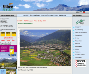 camping-falken.com: Camping Campingplatz Camping Falken - in Austria Tirol Oesterreich
Willkommen bei Camping Falken, ein Campingplatz in Tirol - Austria im Herzen der Lienzer Dolomiten, wo Camping in Tyrol - Osttirol noch Natur pur ist. Einer der besten Campingplaetze Oesterreich.