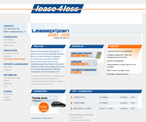 shortleasing.com: Lease4less, de specialist in shortlease, occasionlease en operational lease
Lease4less biedt een totaalpakket aan autolease oplossingen shortlease, occasionlease en operational lease.