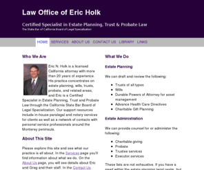 trusts-etc.com: Law Office of Eric Holk - Home
