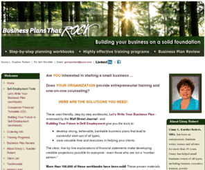 bankable-business-plans.com: Business Plans That Rock! - Business Plan and Self-Employment Workbooks and Training Programs
Practical workbooks and training programs to help you write a comprehensive business plan to start or grow a small business. Financial, legal and marketing advice that has helped thousands of entrepreneurs to launch successful small businesses. A personal guide in starting your business with simple, fill-in-the-blank worksheets with optional CD or diskette.