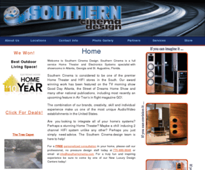 bimmerdude.com: Southern Cinema Design
Welcome to Southern Cinema Design. Southern Cinema is a full service Home Theater and Electronics Systems specialist with showrooms in Atlanta, Georgia and St. Augustine, Florida. 