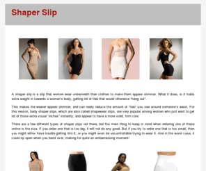 shaperslip.com: Shaper Slip | Body Shaper Slips | Shapewear Slip
Shaper Slip - Find a great selection of styles, sizes, brands and prices for women's shapewear and body shaper slips.