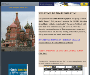 2014russia.com: Russia hosts 2014 Winter Olympics
Russia hosts 2014 Winter Olympics and F1 Grand Prix