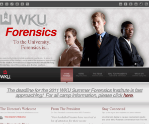 wkuforensics.com: Welcome to WKU Forensics!
WKU Forensics - Excitement, Tradition, Excellence.