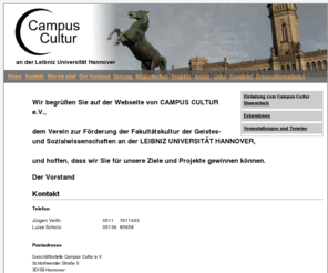 campuscultur.de: Campus Cultur e.V. » Home
Verein zur Förderung der Fakultätskultur der Geistes- und Sozialwissenschaften