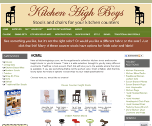 kitchenhighboys.com: Kitchen High Boys
Here at kitchenhighboys.com, we have gathered a collection kitchen stools and counter height stools for you to browse.  There is a wide selection, bro