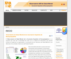 observatorio-aen.es: INICIO - Observatorio Salud Mental - AEN - Asociación Española de Neuropsiquiatría
AEN - Asociación Española de Neuropsiquiatría. Profesionales de la Salud Mental