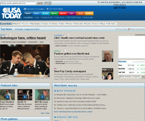 usatoday.com: News, Travel, Weather, Entertainment, Sports, Technology, U.S. & World - USATODAY.com
Breaking news on weather, sports, world, science, financial, technology, travel, national, economy, and entertainment news provided by USATODAY.com. USATODAY.com provides video, sudoku, RSS feeds, crossword puzzles, audio, photo galleries, and email...