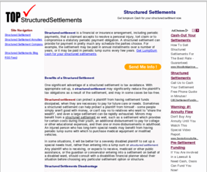 topstructuredsettlements.com: Structured Settlements
Cash for structured settlements. Sell your structured settlements or annuities for lumpsum cash right now.