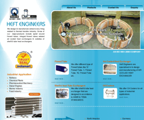 heftheatexchanger.com: Spiral Wound Finned Tubes - Integral Finned Tubes, Spiral Wound
    Finned Tubes Manufacturer, Integral Finned Tubes Manufacturer
Spiral Wound Finned Tubes - Manufacturer and supplier of spiral wound finned tubes, integral finned tubes, industrial spiral wound finned tubes, thermal transfer tubes, refinery heat exchanger, oil refinery heat exchangers, chemical heat exchangers, pharmaceutical heat exchangers, water heat exchanger from Heft Engineers.