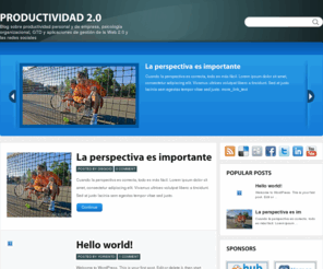 productividad20.com: PRODUCTIVIDAD 2.0
Blog sobre productividad personal y de empresa, psicología organizacional, GTD y aplicaciones de gestión de la Web 2.0 y las redes sociales