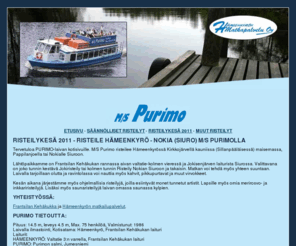 purimo.net: Hämeenkyrön Matkapalvelu Oy - M/S Purimo
