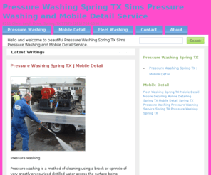 washing-spring-tx.info: Pressure Washing Spring TX Sims Pressure Washing and Mobile Detail Service
Pressure Washing Spring TX Sims Pressure Washing and Mobile Detail Service – 8511 Glenn Leigh Drive, Spring, TX 77379 (281) 704-1036 ?