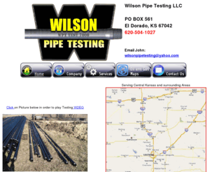 wilsonpipetesting.com: Wilson Pipe Testing
Pipe Testing, Kansas, Hydrostatic Pipe Testing,Oil Field Service,Hydrostatic Pipe Testing.