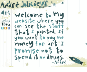 andrejolicoeur.com: Andre Jolicoeur Illustration
Illustrations made of paint, because you can't hang a jpg on your wall.