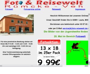 foto-reisewelt.net: Foto- & Reisewelt
Fotografin vom Photoatelier Foto- & Reisewelt Rümcke-Veh. Zu unseren Leistungen zählen Portraitfotos, Hochzeitsfotos sowie auch Akt- und Dessoufotografie, Event- und Bewerbungsfotos. Selbstverständlich wird professionelle Bildnachbearbeitung und Retusche angeboten.